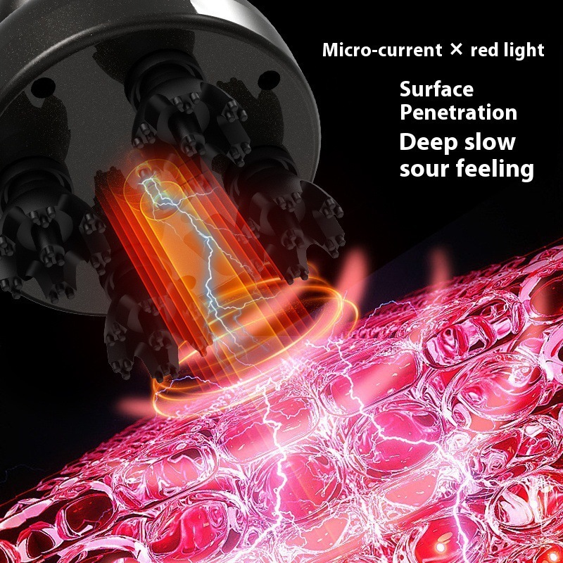 新型EMS微電流ヘッドマッサージャー 電動揉みほぐし 防水頭皮マッサージ器 八爪式ストレス解消|undefined
