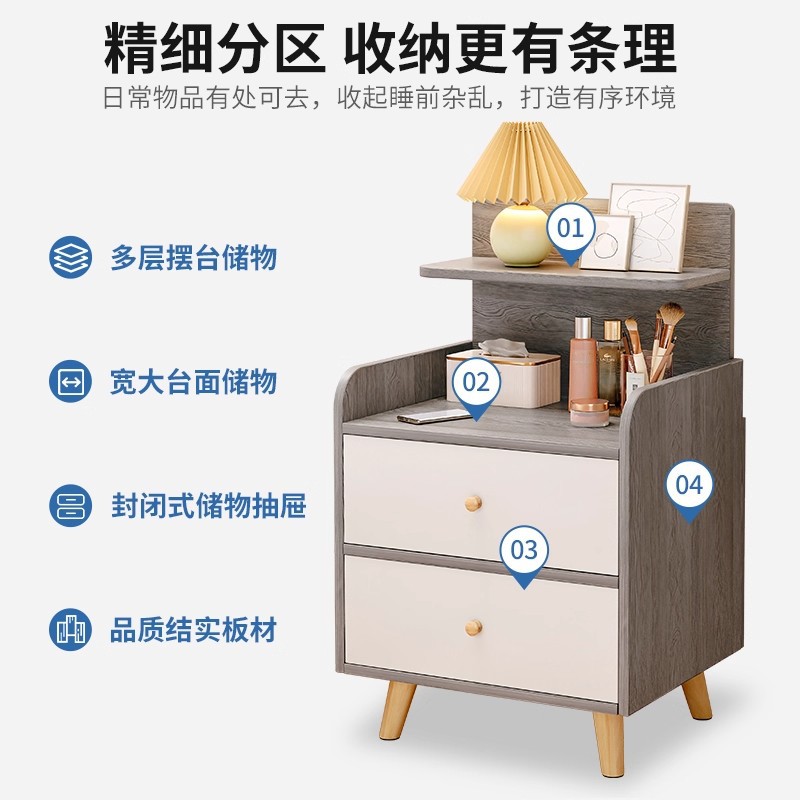 Tablero de cabecera de dormitorio pequeño tamaño tablero de cabecera gabinete integrado simple alquiler pequeño gabinete de almacenamiento estante de cabecera de cama