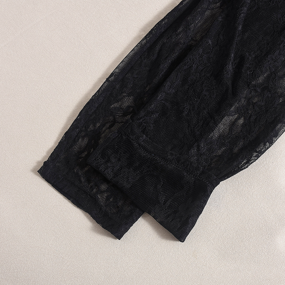 Sexy Fall Women Clothing Sling Stitching Sheer Cutout High Elasticity Jumpsuit