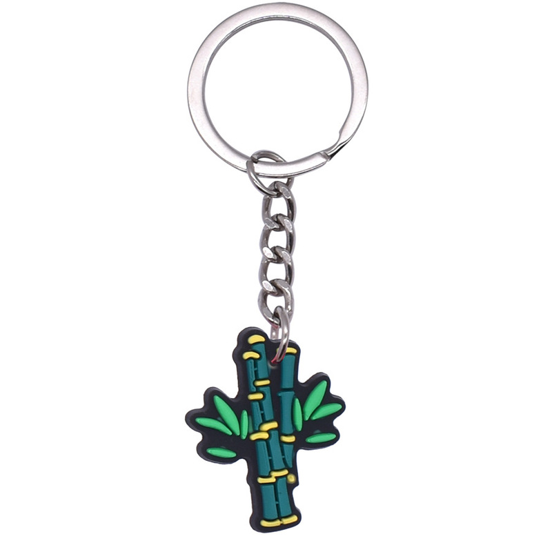 パンダのアニメのキーホルダーの部品のPVCの柔らかいゴムのキーホルダーの包みのペンダントのかわいい小さい贈り物のメーカーは卸売りします。|undefined