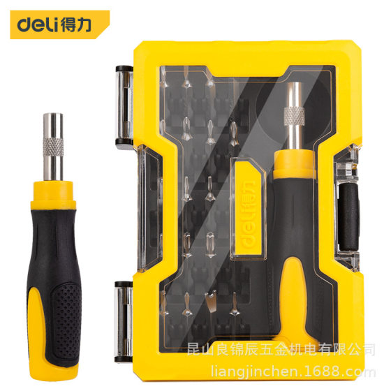 Deli tools 21 pieces electronic precision repair screwdriver suit manual screwdriver multi-functional DL1021D