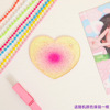 Acrylic keychain heart shaped, Korean style, gradient