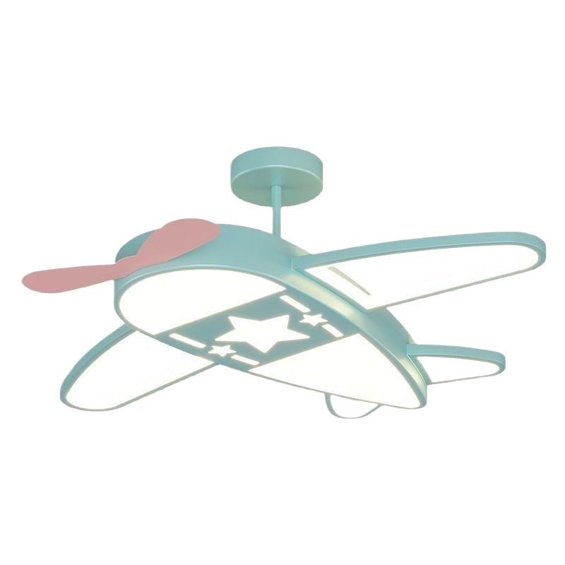 [Selección estricta] lámpara de techo de la habitación de los niños personalidad estrellada aviones nórdicos para niños y niñas lámparas de habitación