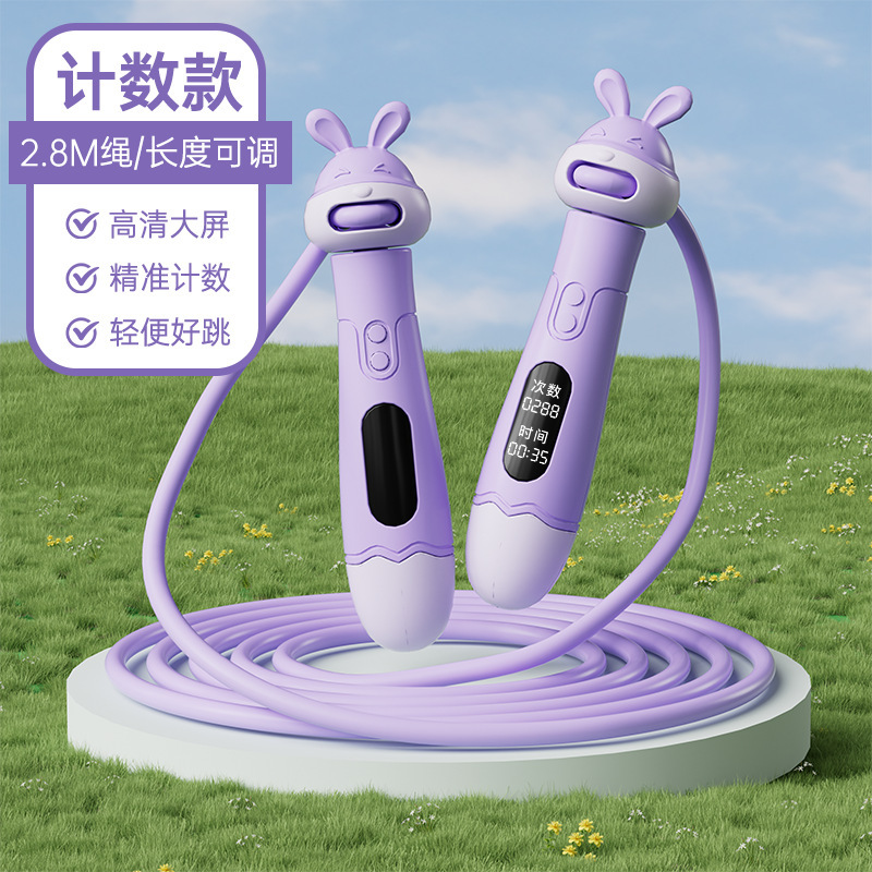 儿童跳绳幼儿园花样pvc初学者跳绳卡通可调节小学生计数跳绳批发|undefined