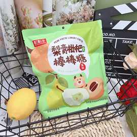 彭彭牛莱阳梨膏琵琶膏棒棒糖90g儿童宝宝糖果零食休闲食品批发