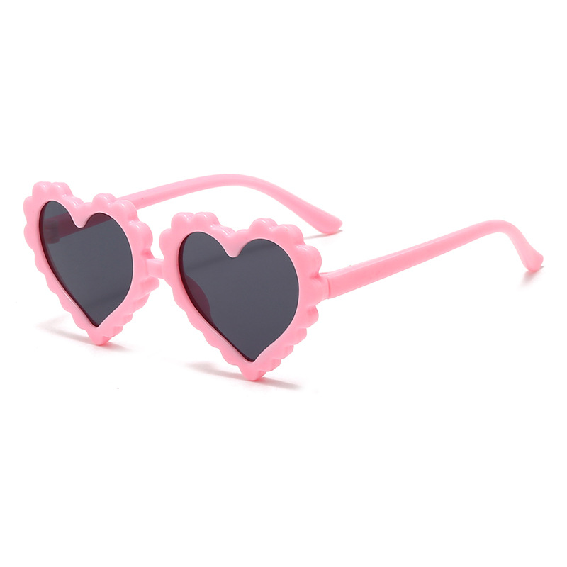 Gafas de Sol Infantiles en Forma de Corazón con Protección UV400 para Protección Solar y Viajes
