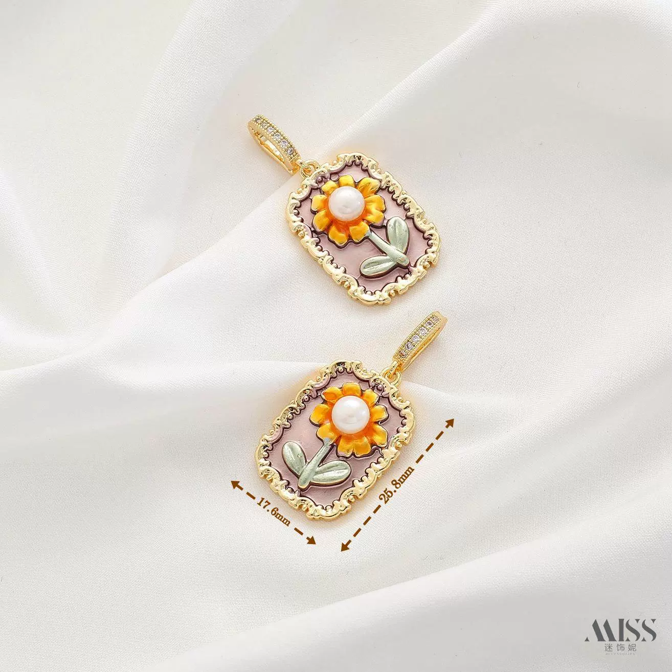 Мод pendant из органического жемчуга, свитер, аксессуар, ручная роспись, цветочная, китайский стиль, стиль высокого качества