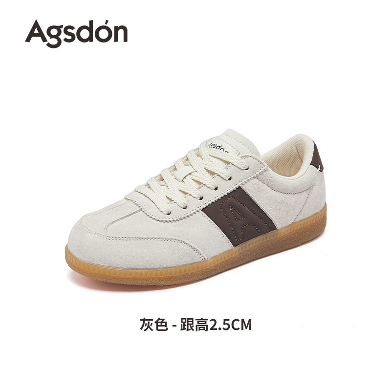 Augustion Red Alemania Training Shoes Mujer 2025 Nuevo verano Esfera gruesa Suela plana Forrest Zapatos de mujer Zapatillas deportivas retro