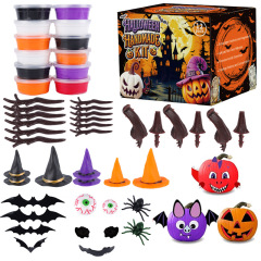 ハロウィーンDIY手作り国境を越えたアマゾン児童祝日粘土工芸品ミニカボチャ頭装飾プレゼント
