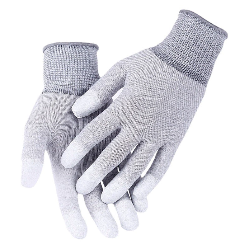 Перчатки для ладоней с полиуретановым покрытием Перчатки для пальцев с полиуретановым покрытием 13-контактные нейлоновые антистатические перчатки с тестовым отчетом цифровая мастерская без пыли
