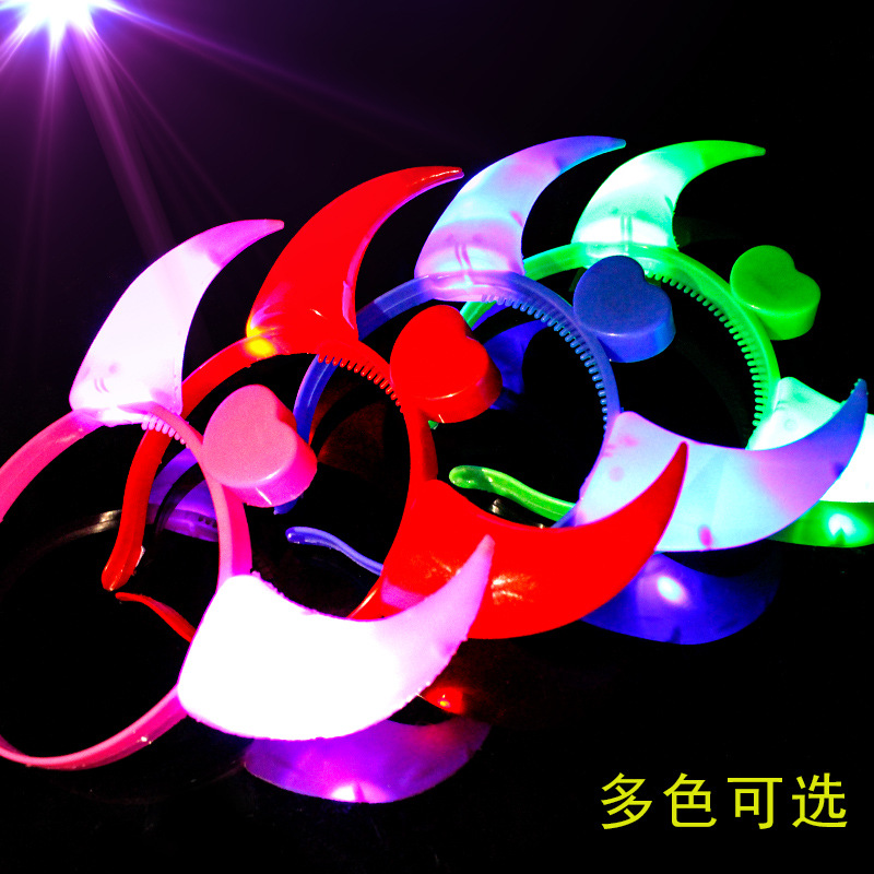 发光LED牛角 闪光牛角灯 演唱会夜光牛角头箍 厂家供应玩具批发