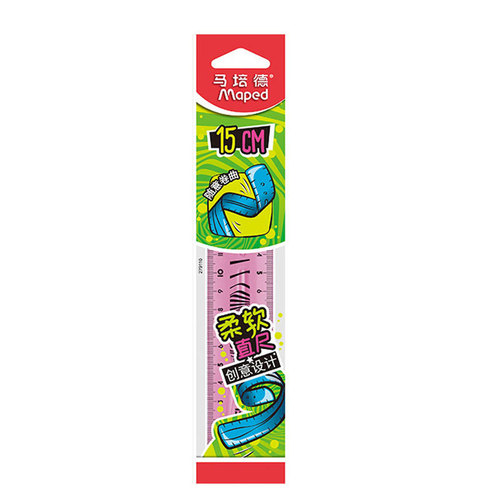 French Maped soft ruler student stationery drawing measurement soft ruler bendable ruler