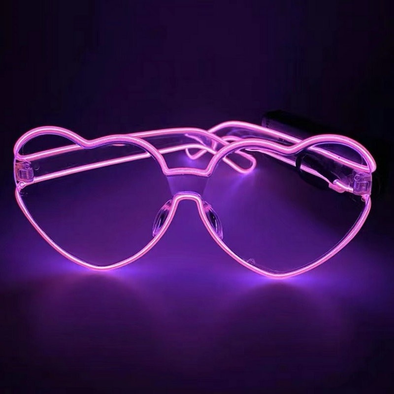 Ventas transfronterizas de gafas de fiesta luminosa led gafas de flash KTV atmósfera props de animación gafas luminosas vino