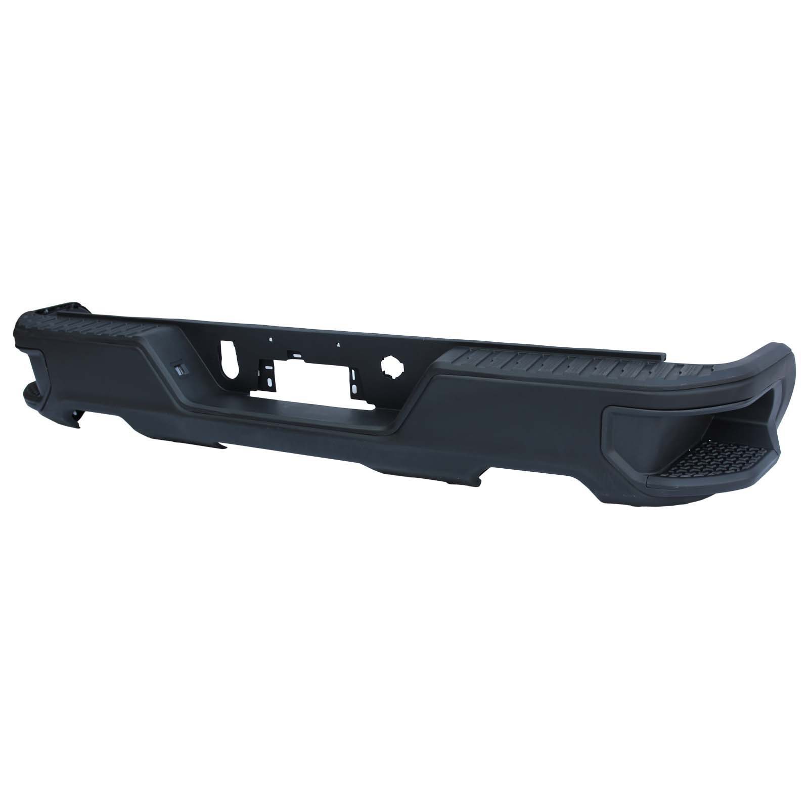 Aplicable a Chevrolet 19 - 22 Silverado parachoques traseros Solode original negro con orificio de escape