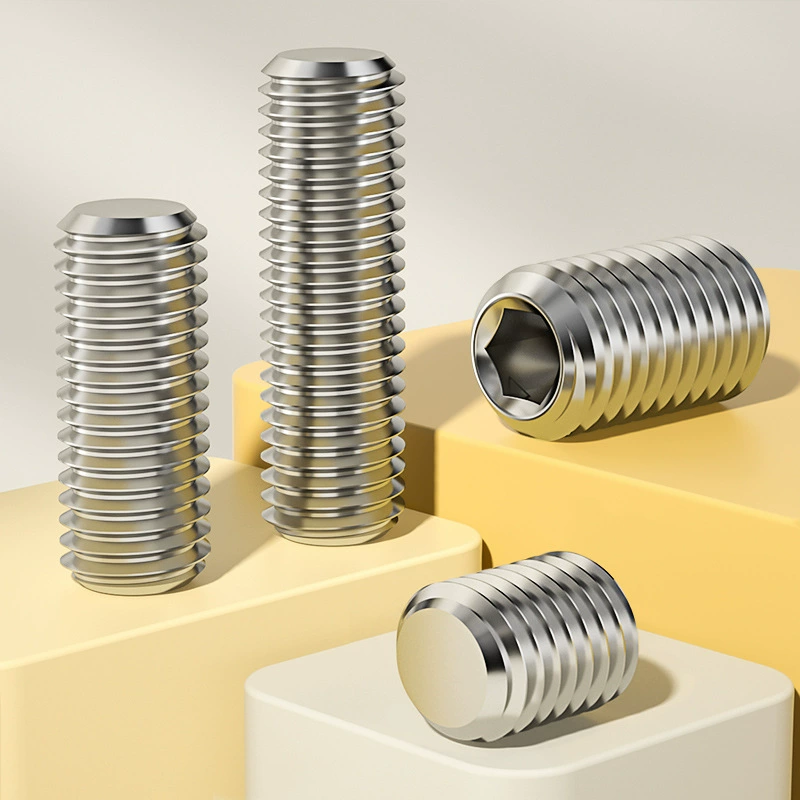 Набор винтов с шестигранной головкой из нержавеющей стали 304/316, машинный метр, безголовый винт M2M3M4M5M8M16