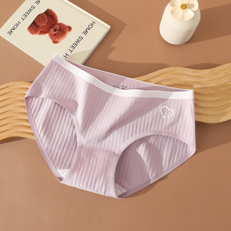 Algodón puro entrepierna antibacteriana de las mujeres transpirable Mediados de cintura triángulo de la muchacha japonesa pantalones cortos cabeza de algodón ropa interior sin costuras para las niñas