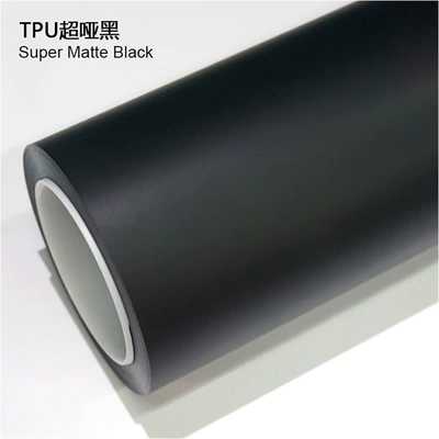 Auto Color Change Film Car Wrap Film Self-Healing Piano - imported-tpu-matte-black-152-15m-roll