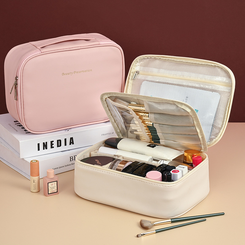 Cross-border New Products Xinxin Split Area Cosmetic Bag Large Capacity Advanced Sense Multifunctional Cosmetic Wash Storage Bag Cross-border New Products Xinxin Split Area Cosmetic Bag Large Capacity Advanced Sense Multifunctional Cosmetic Wash Storage Bag