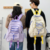 Korean version of ULZZANG campus college Fengxiao fresh and lovely contrasting girl student transparent school bag Japanese backpack