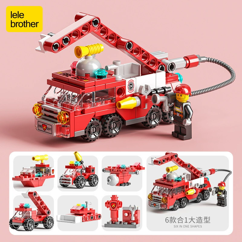 Конструктор (совместимый с Lego) набор транспорта и трансформерной игрушки-кар, маленькие детали, полиция/пожарная служба