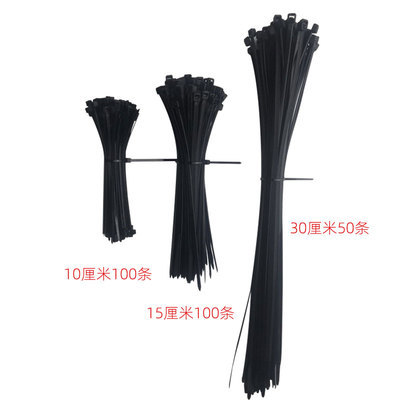 Ventas directas de fábrica 100 paquete exportación respetuoso con el medio ambiente estándar nacional de nylon de cierre automático correa de plástico fácil de tirar del alambre del lazo