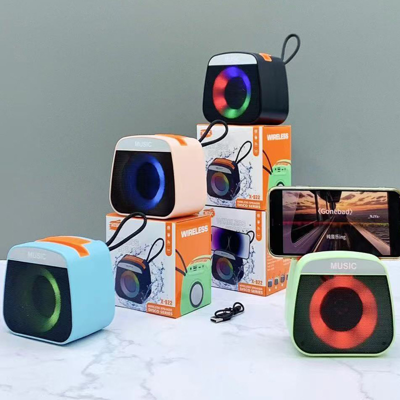 便携式蓝牙音箱高颜值氛围灯户外家用低音炮大功率迷你音响小钢炮|undefined