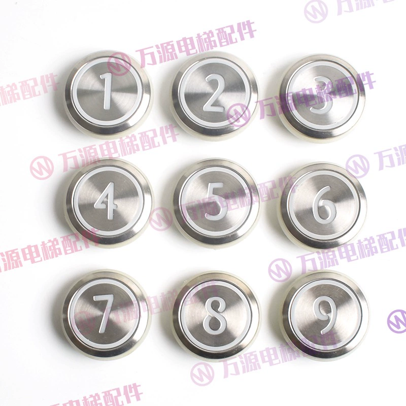 Round digital button with accessories stainless steel