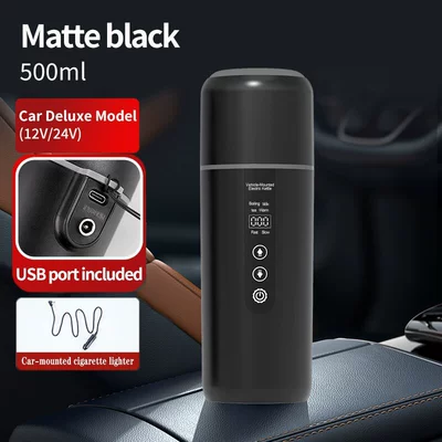 Digər kiçik elektrik cihazlar Cup 12V24V Universal USB Thermal - english-version-upgraded-usb-version-matte-black-12v24v-car-use-500ml