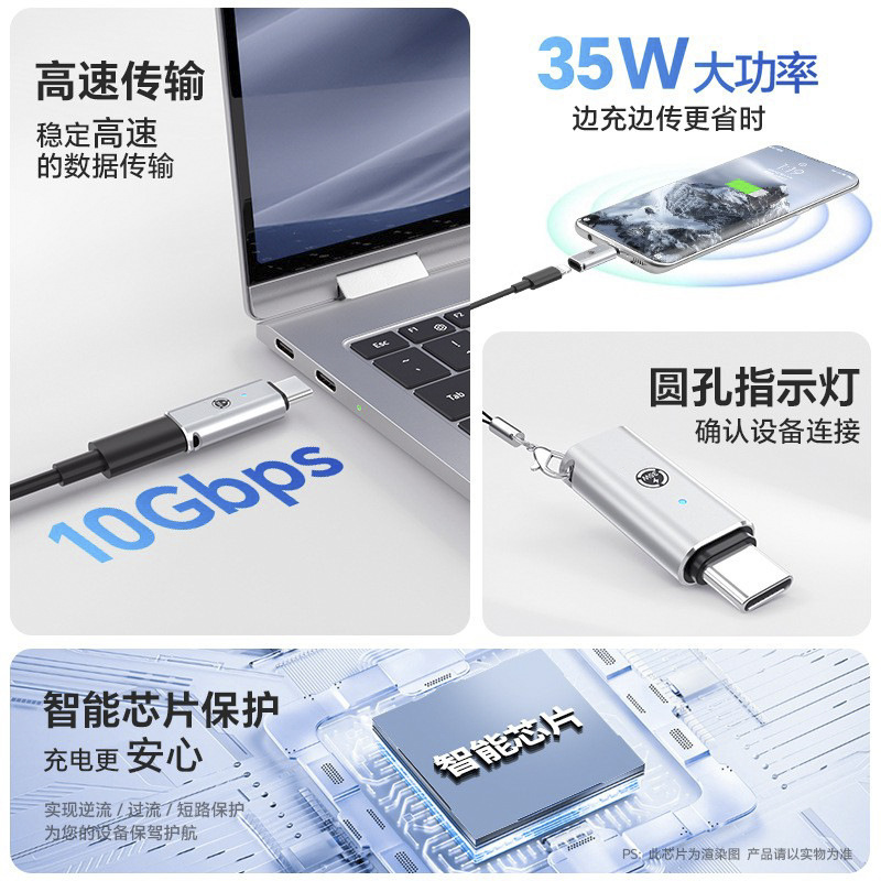 アップル15アダプタType-Cを適用して稲妻を高速充電するiPhone15コンバータ35wオス母|undefined