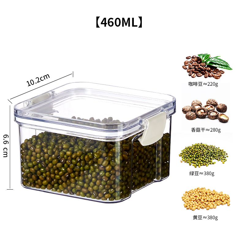 Tanque de sellado plástico de grado alimenticio dulces granos de café almacenamiento fresco caja de almacenamiento tanque de sellado a prueba de humedad cocina