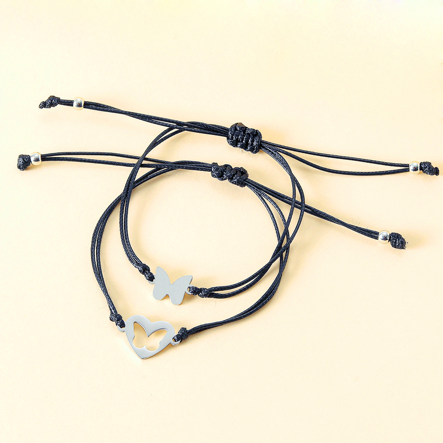 1 Piece Fashion Butterfly Stainless Steel Knitting Unisex Bracelets