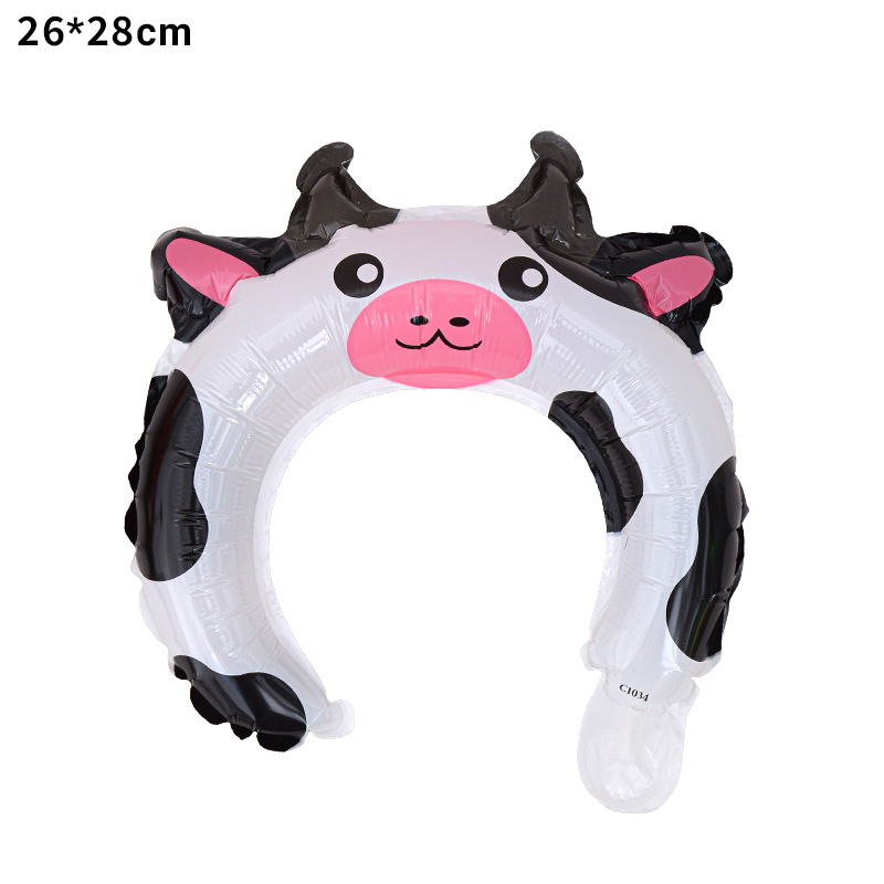 Globos inflables con forma de diadema para niños, famosos en Internet, regalos promocionales para escanear códigos QR, animales de dibujos animados, globos de aluminio para el Día Nacional