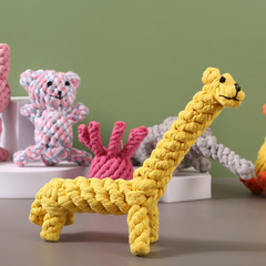 Direct Manufacturer Sale Dog Rope Knot Toy for Medium to Large Dogs, Chewing Cotton Rope Pet Toy, Durable and Oral Cleaning Dog Toy