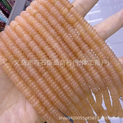 Abacus Beads Spacer Beads Aventurine – Zərgərlik ara hissələri - optimize-tangerine-red-26mm