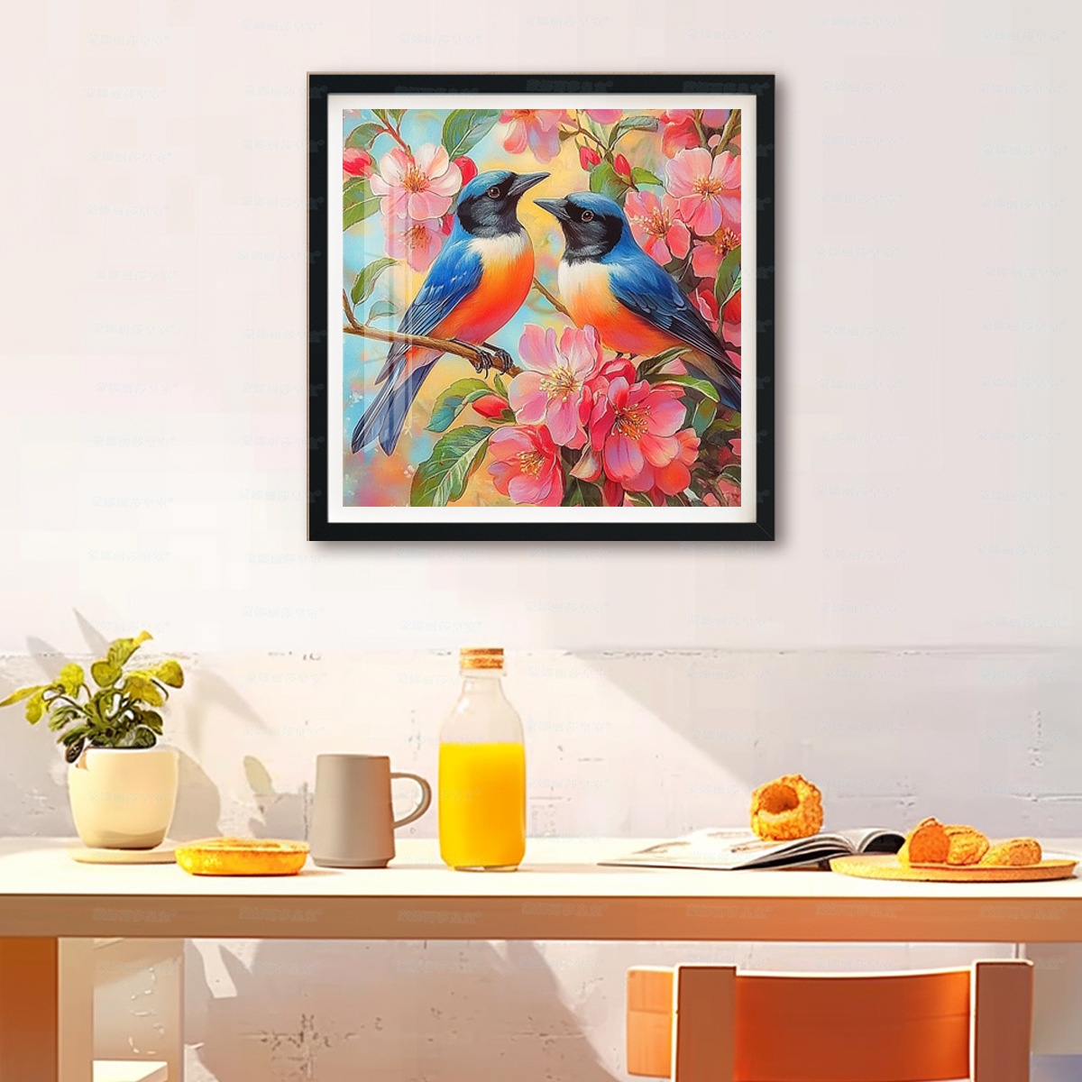 [Algodón importado] Mona Lisa Royal Cross Stitch está en la rama nueva línea de sala de estar simple festiva image 4