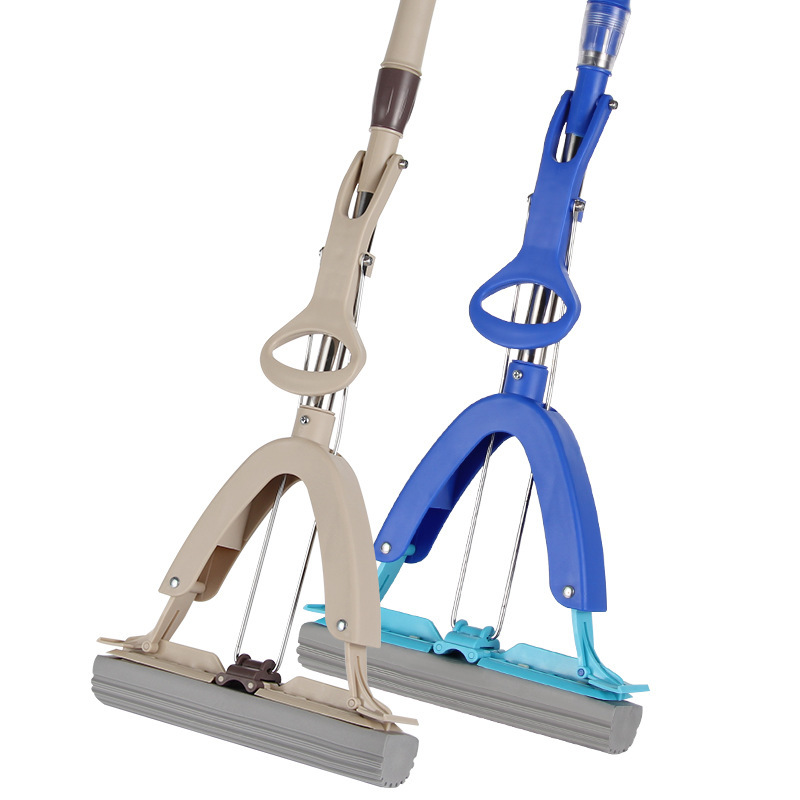 Esponja absorbente fregona perezosa mano libre lavado algodón fregona simple hogar retráctil rodillo fregona al por mayor