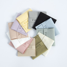 厂家直供绒面超纤布袋束口袋绒布袋翻盖压条珠宝首饰袋卡包收纳袋