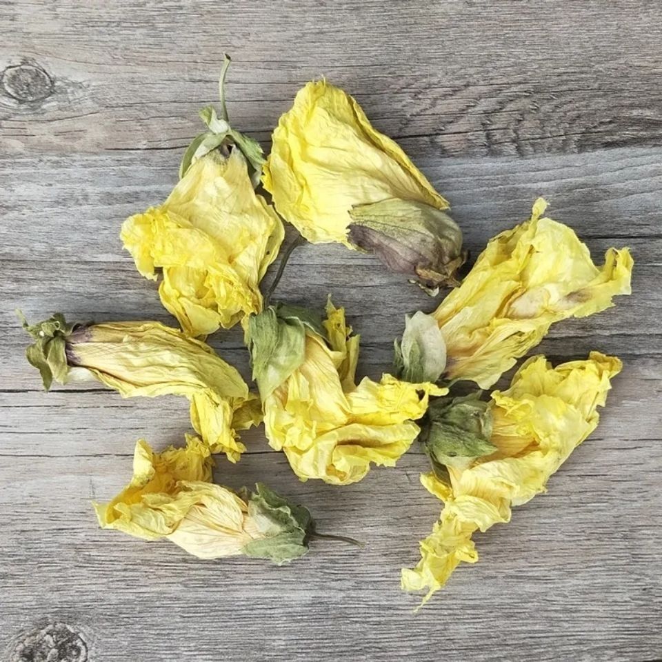Abelmoschus Flower Huang Shu Kui Hua Dried Herbal Tea 500g Sulfur-Free Dried Blooms for Daily Infusion overview