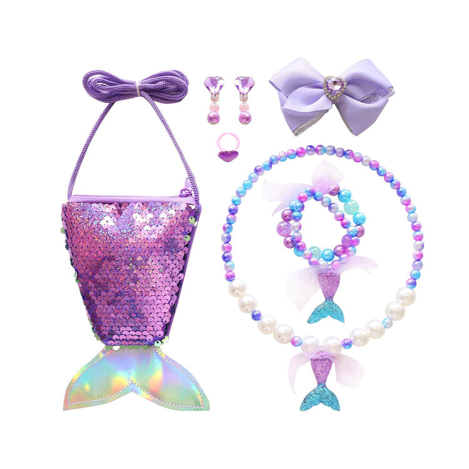 Pisces tail purple+bag