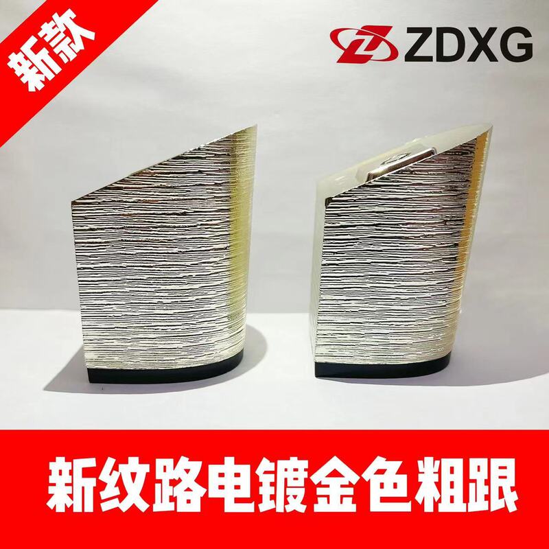 Zhengda heel sole 135-6377 New 2024 grain Golden women's high heel shoes thick heel