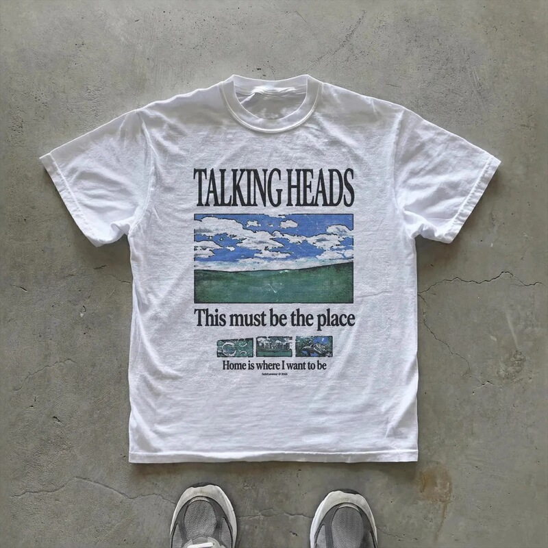 European-Style Local Lyrical T-Shirt, 70S Rock-Inspired Shirt, Graphic Short-Sleeve Clothing for Men and Women European-Style Local Lyrical T-Shirt, 70S Rock-Inspired Shirt, Graphic Short-Sleeve Clothing for Men and Women