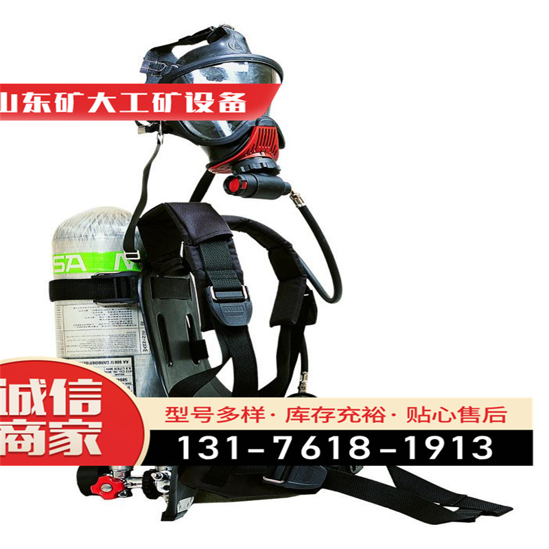 便携式单人6L正压式消防空气呼吸器钢瓶氧气面罩RHZK6.0/30自给式