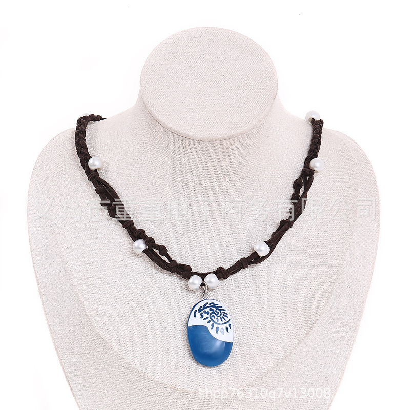 European and American Style Cross-border Ocean Wonder Necklace Moana Princess Necklace Female Factory Direct Selling