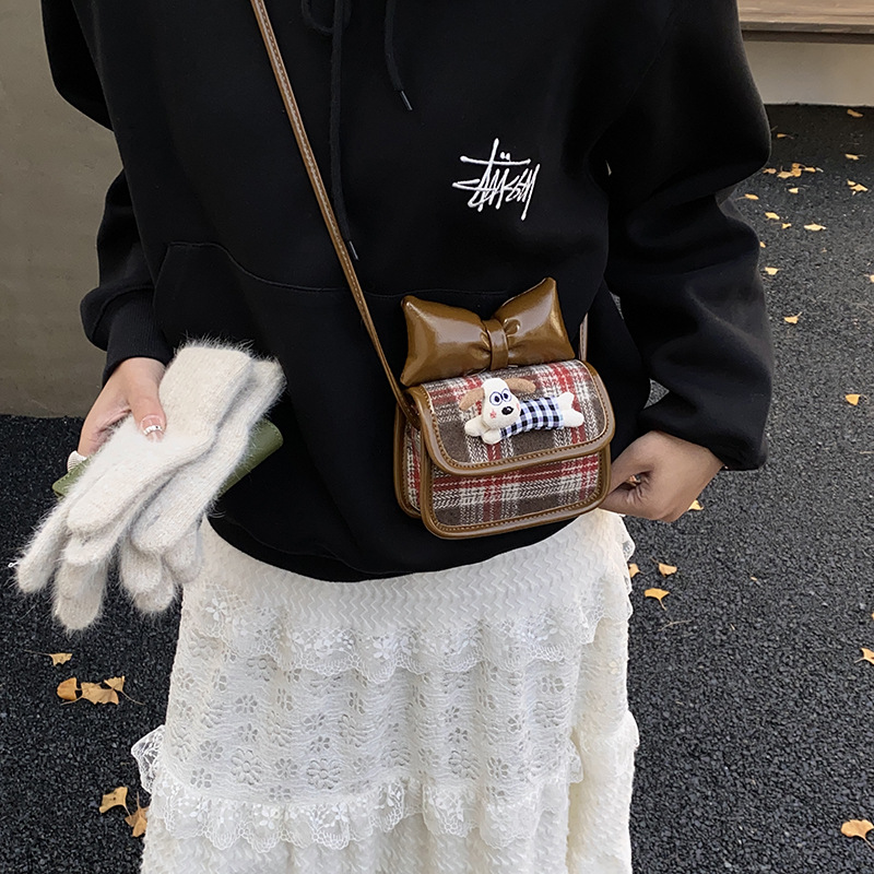 Otoño y invierno mini bolsas accesorios para niños caricaturas perros niños y niñas bolsas de hombro estricto arco bebé mochila de moda