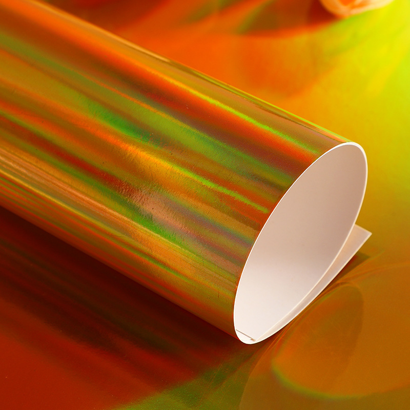 Transfronterizo A4 papel láser de color brillante unilateral papel de color brillante oro material DIY papel de patrón reflectante papel de aluminio grueso image 13