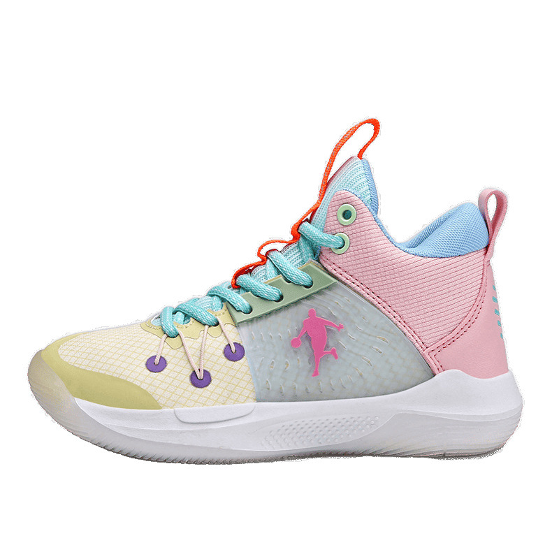 Zapatillas de baloncesto para niños 2025 verano nuevas zapatillas de deporte de combate real con superficie de malla transpirable para adolescentes zapatos para correr con absorción de impactos resistentes al desgaste