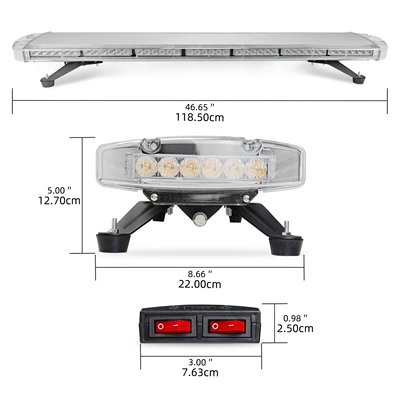 Car roof warning light 96LED Roof Light