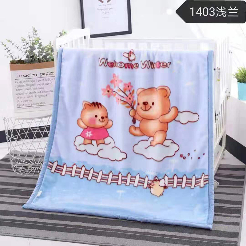 Cloud Blanket Kidsren's Blanket Nap Thickeneded Blanket Non-Pilling Non-Static Kindergarten Autumn and Winter Blanket Soft