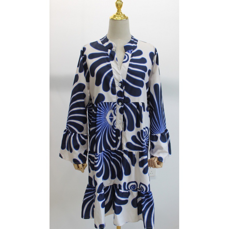 Robe décontractée imprimée populaire pour femmes_voghion.com