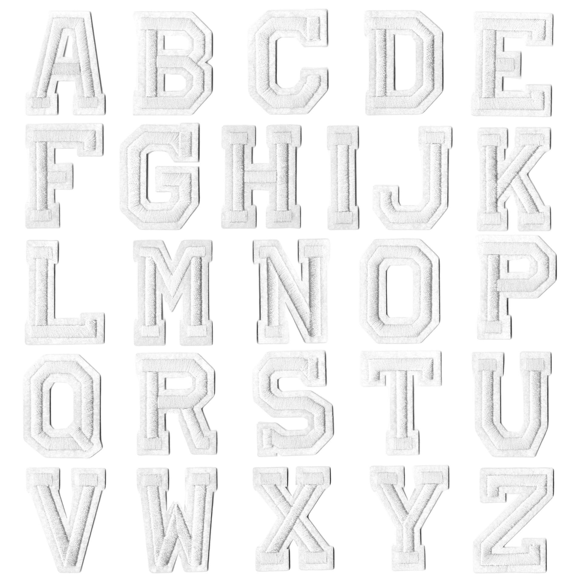 [Переведено] Alphabet Embroidery Patches (Yongxin) 26-Letter Set, Iron-on Fabric Letters, Multi-Color Options